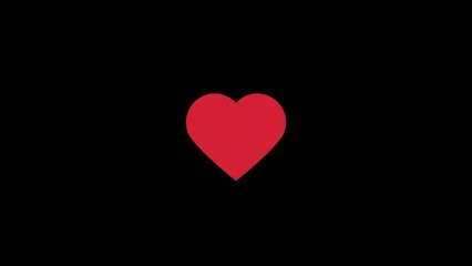 The like button in the shape of a red heart - Powered by Adobe