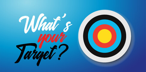 Archery target with arrow. Vector illustration.