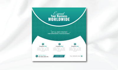 Corporate Modern Marketing Social Media Post Design Template For Instagram