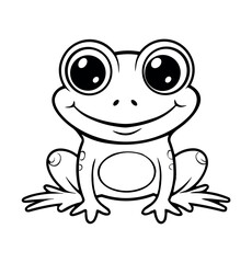 Frog coloring page - Coloring book for kids