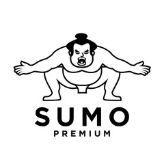Sumo mascot logo icon design illustration
