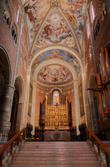 Obraz premium Interior of the cathedral of Piacenza.