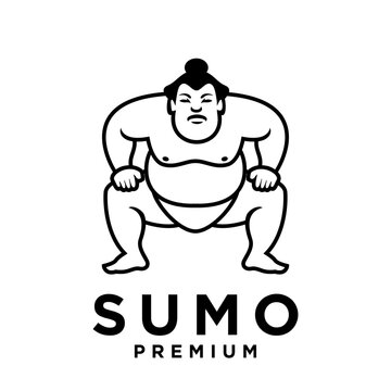 Sumo mascot logo icon design illustration
