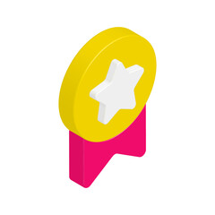Award, medal, best choice isometric icon