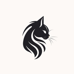 Cat logo, cat icon, cat head, vector