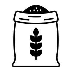 refined wheat flour sack concept, Maida bag vector icon design, Bakery and Breadsmith symbol, Cuisine Maestro sign, food connoisseur stock illustration