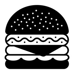 HotBurg concept, Bacon Cheeseburger vector icon design, Bakery and Breadsmith symbol, Cuisine Maestro sign, food connoisseur stock illustration
