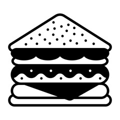 Grilled Sandwich concept, Parmesan crusted panini vector icon design, Bakery and Breadsmith symbol, Cuisine Maestro sign, food connoisseur stock illustration