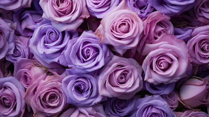 purple pastel roses romance sensual blossom - by generative ai