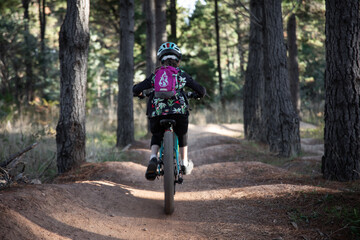 A girl on a bike