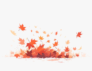 Autumn leaves isolated. Autumn background
