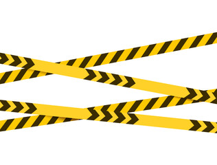 Caution lines. Vector yellow danger tapes