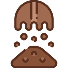 ground coffee two tone icon