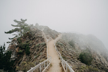 Fototapeta na wymiar path in the fog