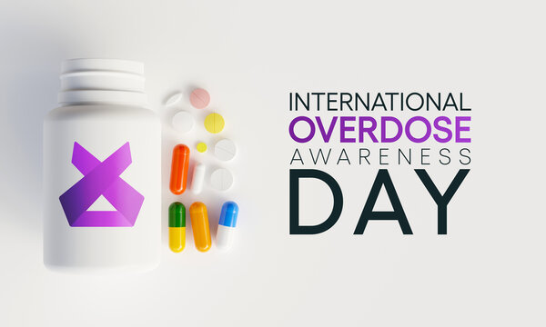 Overdose awareness day is observed every year on August 31, This event is a powerful way to join together to remember those who lost their lives to overdose. 3D Rendering