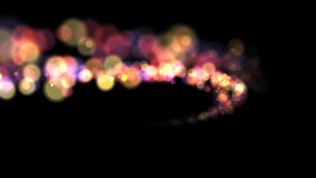 Light Drops Trail - Flying Colorful Particles  - Abstract particle animation for holiday, event, magic, poetic compositions. Blend with your footage as ADD, SCREEN, OVERLAY etc.