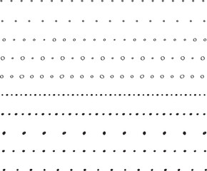 イラスト素材：手書きのシンプルでかわいい罫線・ライン素材. simple hand drawn borders