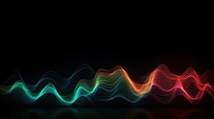 An Abstract Representation of Sound Waves and Music Frequencies. Generative AI