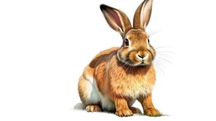 rabbit on white background