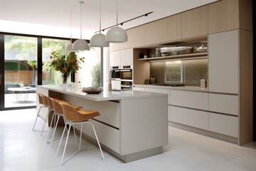Contemporary Kitchen Design with Stainless Steel Appliances and Quartz Countertops