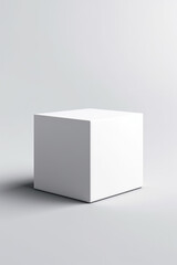 cardboard rectangular packaging box mockup, on a light background. Generative AI