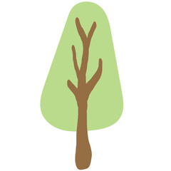 forest nature tree hand drawn 