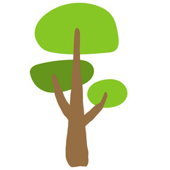 forest nature tree hand drawn 