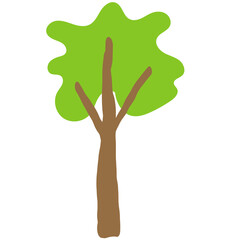 Obraz premium forest nature tree hand drawn 