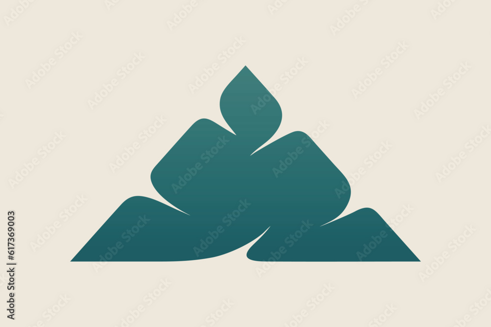 Aufkleber mountain logo with letter a. this logo was created using letter a elements and mountain icon in a si