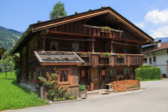 Strasserhausl Museum in Hippach in the Zillertal. The house of the Strasser family, whose children sang the Christmas carol "Silent Night! Holy Night!" carried to Leipzig. 
