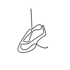 continuous line art of shoes