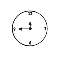 clock isolated on white