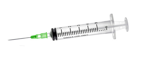 empty syringe for injection isolated on transparent png