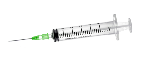 empty syringe for injection isolated on transparent png