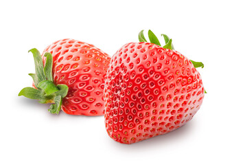 Strawberries isolated on white background - 617372602