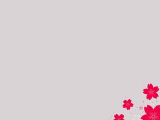 Floral corner border greeting card copy space