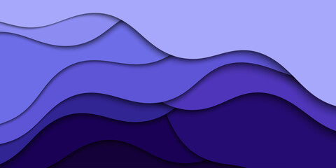 Fototapeta premium Modern web design banner and poster.Abstract illustration with waves. Wavy background. Layout layers banner.