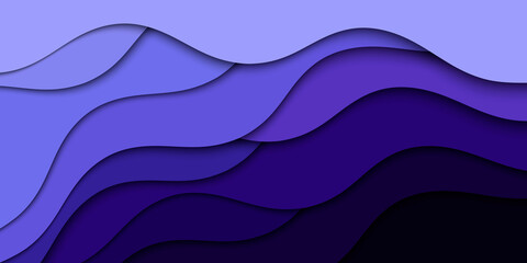 Modern web design banner and poster.Abstract illustration with waves. Wavy background. Layout layers banner.