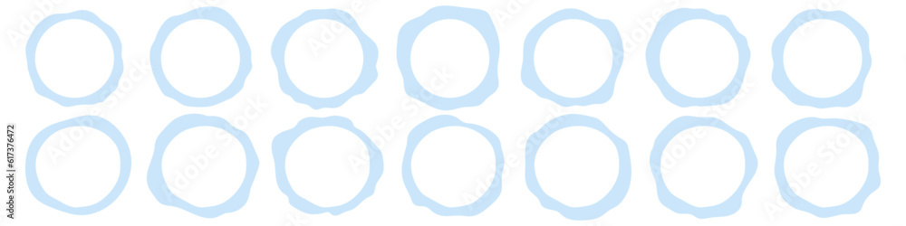 Canvas Prints hand drawn scribble circles set. line elements collection. vector isolated illustration