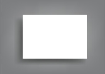 white rectangle board banner with shadow