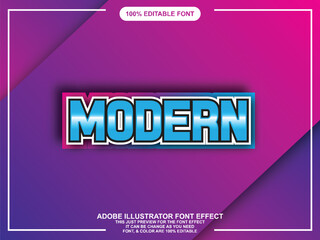 modern bold editable font text effect, text graphic style