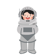 Cute Kid  Astronaut suit cartoon