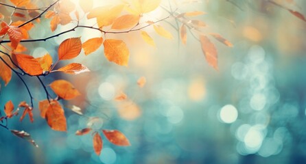 Fall Autumn Background. Illustration AI Generative.