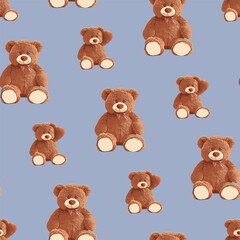 SEAMLESS TEDDY BEAR PATTERN 041