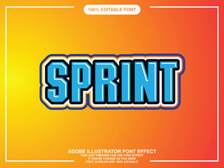 simple blue text style editable font effect
