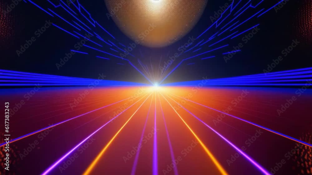Aufkleber An abstract background with vibrant colors and dynamic lines. Generative ai