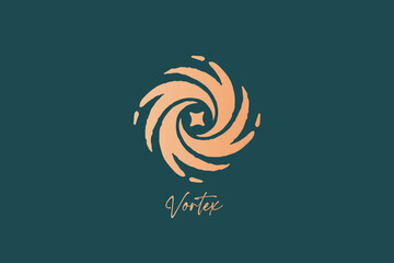 Vortex Logo design, Celestial Logo, Star logo, Galaxy emblem, Water, Star, Cosmic, Space