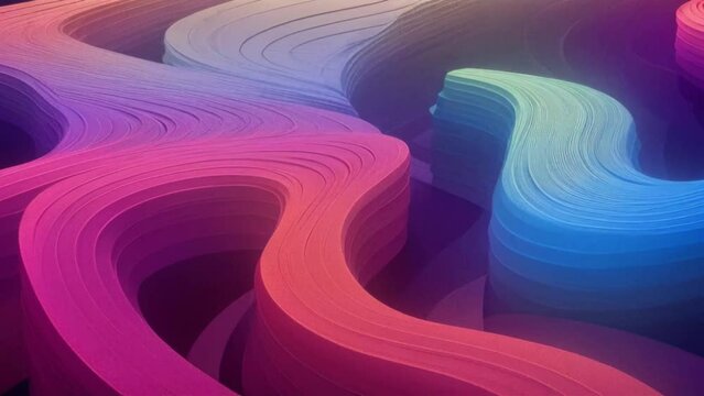 Colorful wavy lines abstract background. Generative ai