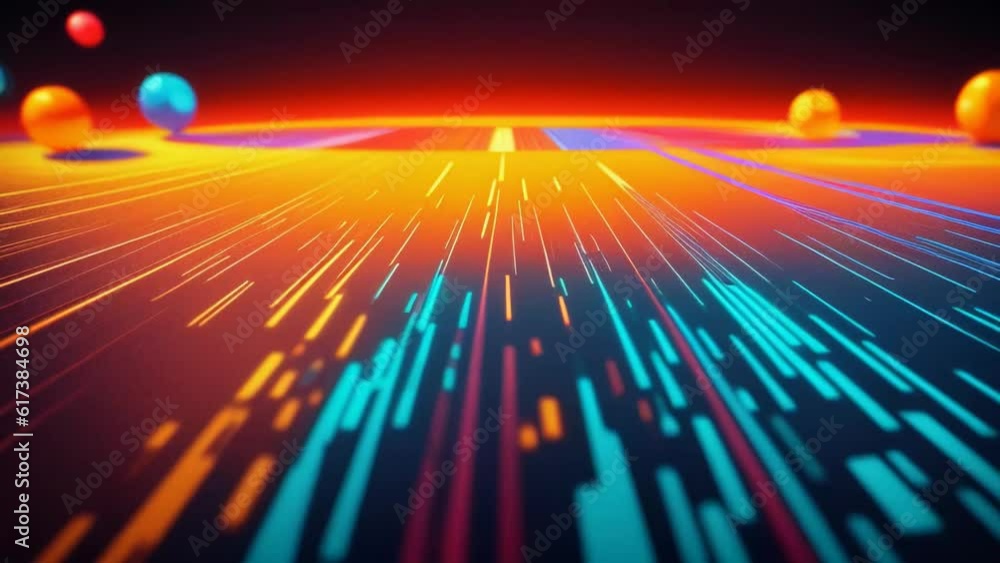 Poster a vibrant and colorful light display. generative ai