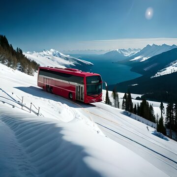 bus in the mountains